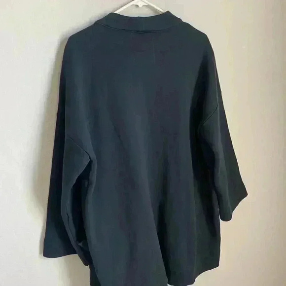 Madewell MWL Betterterry Wrap Sweatshirt Jacket Black Size Medium - Picture 13 of 14